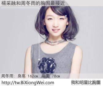 楊采融和明星比胸圍的結果