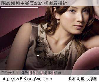 陳品如和明星比胸圍的結果