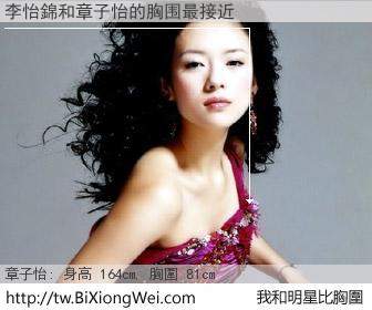 李怡錦和明星比胸圍的結果