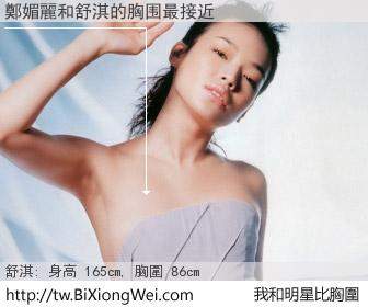 鄭媚麗和明星比胸圍的結果