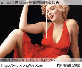 alice和明星比胸圍的結果