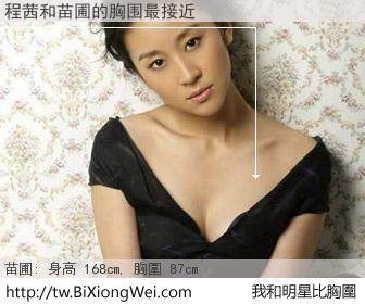 程茜和明星比胸圍的結果