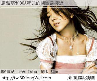 盧雅琪和明星比胸圍的結果