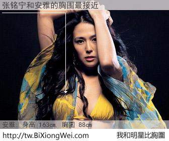 张铭宁和明星比胸圍的結果