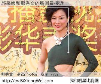 邱采媛和明星比胸圍的結果