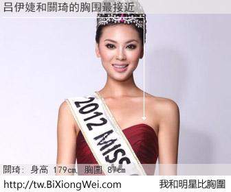 吕伊婕和明星比胸圍的結果