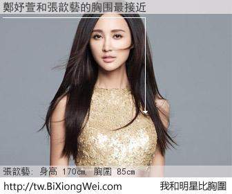 鄭妤萱和明星比胸圍的結果