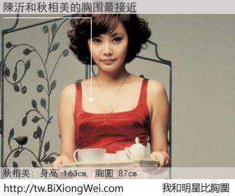 陳沂和明星比胸圍的結果