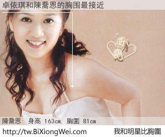 卓依琪和明星比胸圍的結果