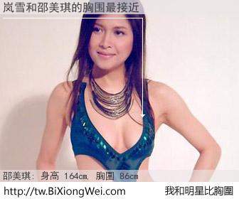 岚雪和明星比胸圍的結果