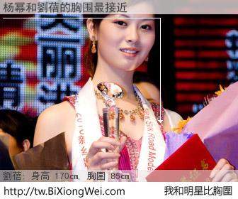 杨幂和明星比胸圍的結果