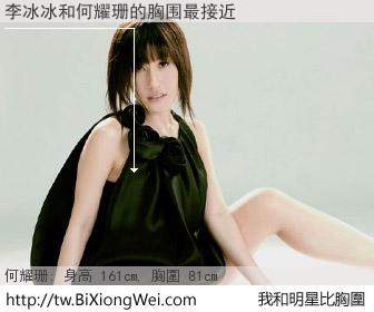 李冰冰和明星比胸圍的結果