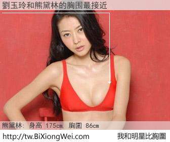 劉玉玲和明星比胸圍的結果