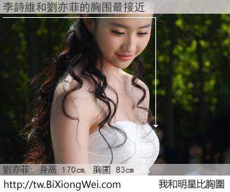 李詩維和明星比胸圍的結果