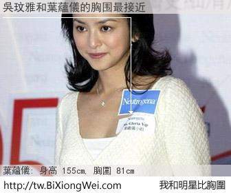 吳玟雅和明星比胸圍的結果