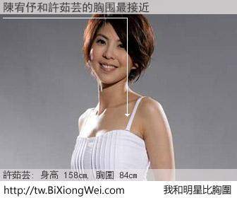 陳宥伃和明星比胸圍的結果