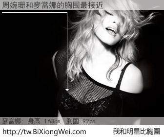 周婉珊和明星比胸圍的結果