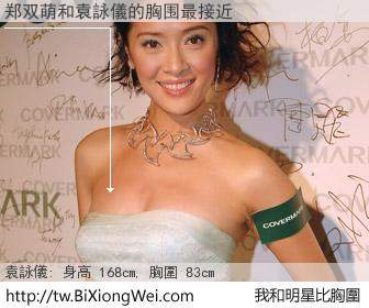 郑双萌和明星比胸圍的結果