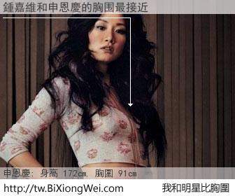鍾嘉維和明星比胸圍的結果
